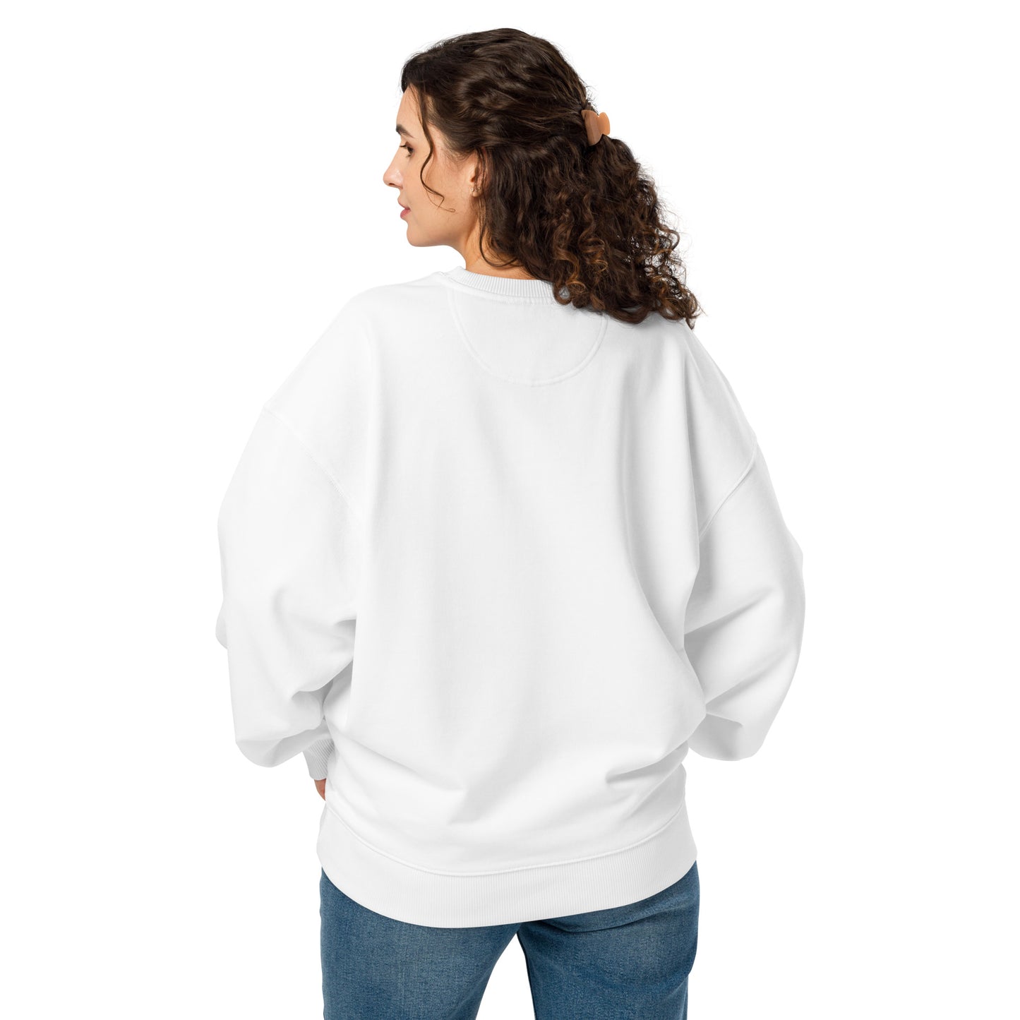 Oversized Bio Heavyweight Sweatshirt mit Stick